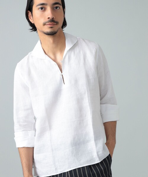 Massimo d'Augusto / ALAMARI リネンソリッド カプリシャツ（シャツ