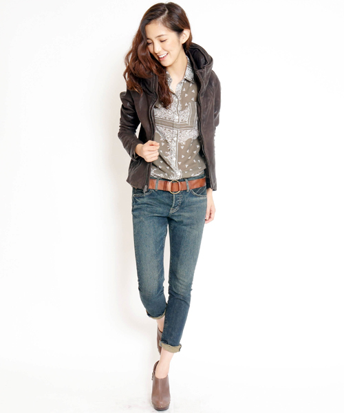 goa（ゴア）の「ｺﾞｰﾄﾚｻﾞｰﾋﾞｯｸﾌｰﾄﾞｼﾞｬｹｯﾄ（ライダースジャケット）」 - WEAR