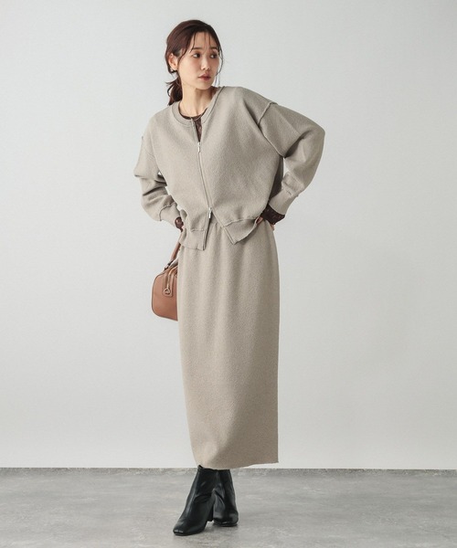 クルーZIPカーディガン＊スカートセット/601262（ワンピース）｜GLOBAL