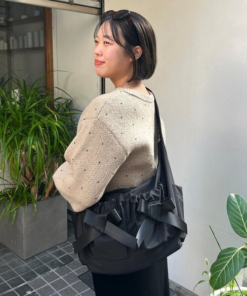 SAPON】撥水リボンナイロンショルダーバッグ（ショルダーバッグ