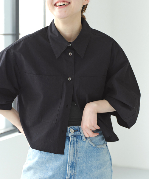 追加3》FABRICA クロップドシャツ（シャツ/ブラウス）｜IENA（イエナ