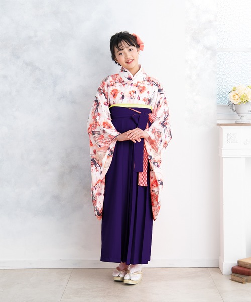 セール】【ZOZO限定カラー】小学校卒業式 簡単着付け 袴セット［15種の