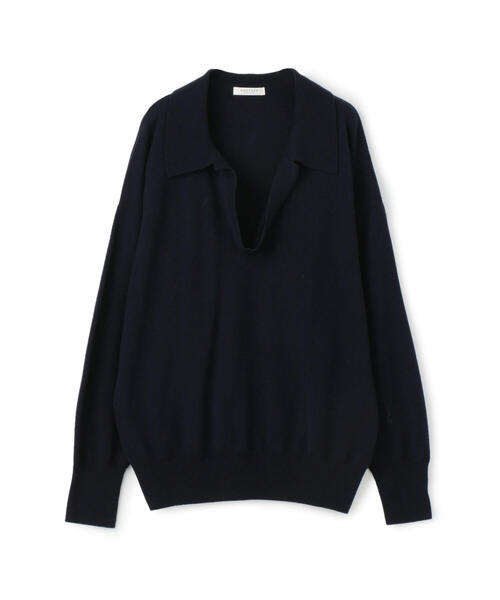 MACPHEE（マカフィー）の「プレーンウール ポロカラープルオーバー