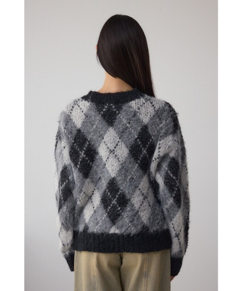 セール】アーガイルシャギーニット（ニット/セーター）｜AZUL BY