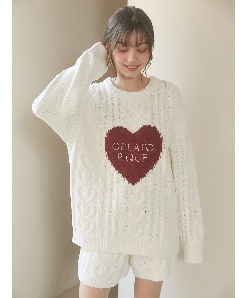 gelato pique（ジェラートピケ）の「ハートアランプルオーバー（ルーム