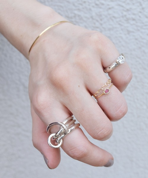 SILVER5ジルコニアピンキーリング/レディース/メンズ/（リング）｜e.m.