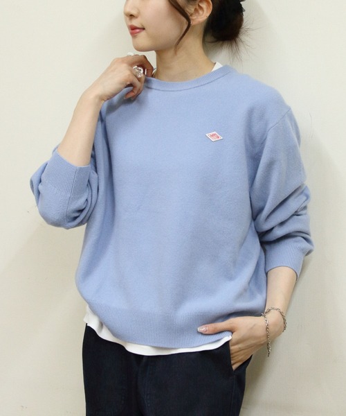 DANTON/ダントン ラムズウール クルーネックプルオーバー ロング