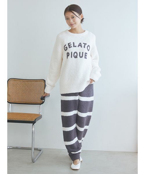 パウダーロゴジャガードプルオーバー＆ロングパンツセット（ルーム