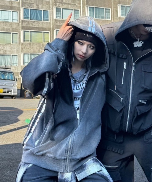 セール】【RACER WORLDWIDE】Faded Metallic Track Hoodie