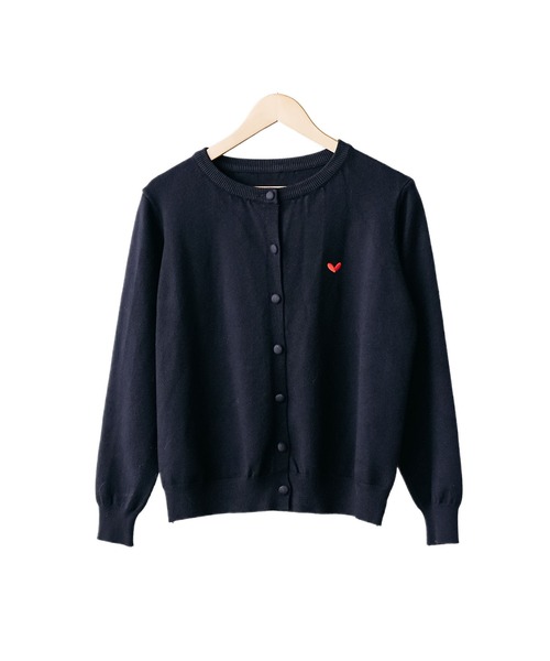 ハート刺繍ニットカーディガン（カーディガン/ボレロ）｜mili an deni