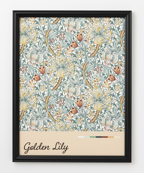 セール】ジークレ版画 額縁付き ウィリアムモリス柄（ポスター/アート