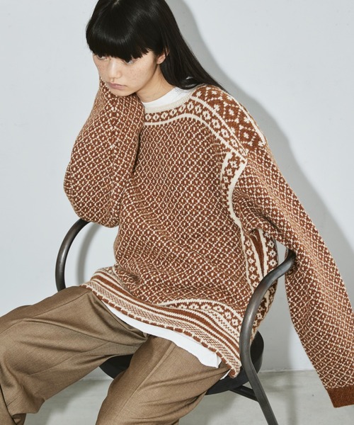 TODAYFUL（トゥデイフル）の「ノルディックオーバーニット（ニット