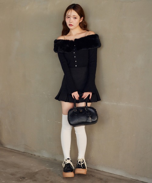 フェイクファービジューニット（ニット/セーター）｜one after another