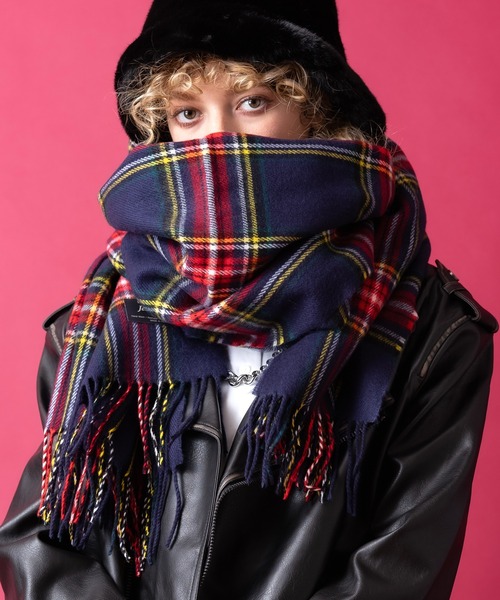 セール】an meets zakka バリエーション大判ファー混マフラー(78cm