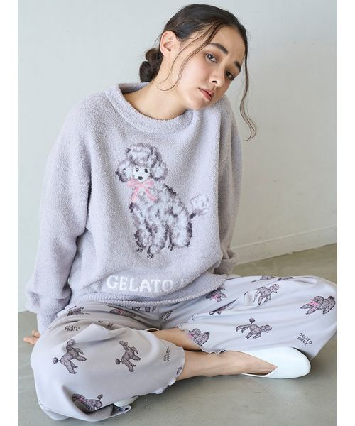 セール】プードルジャガードプルオーバー（ルームウェア/パジャマ