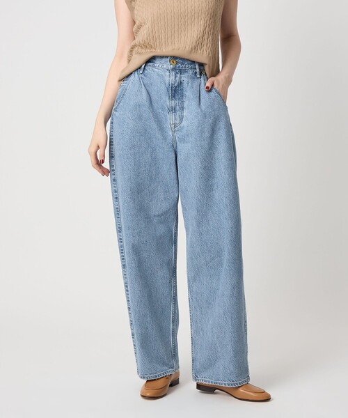 別注】＜upper hights for conte＞タックデニムパンツ UN（デニム