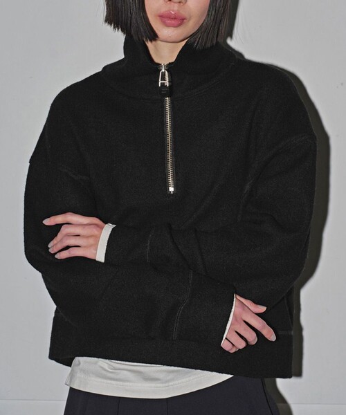 TODAYFUL/トゥデイフル】Halfzip Wool Pullover/ハーフジップウール