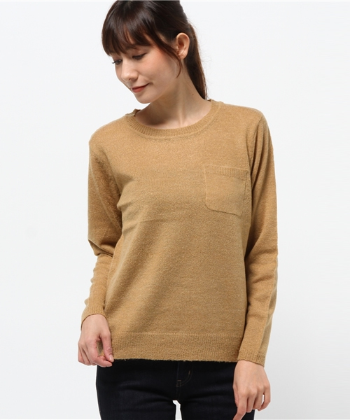 Green Parks（グリーンパークス）の「・U胸ﾎﾟｹｯﾄﾆｯﾄﾌﾟﾙｵｰﾊﾞｰ（ニット