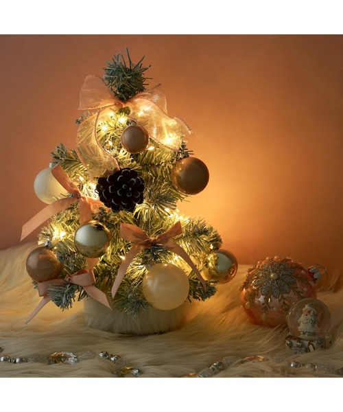 デスクトップツリー リボン ライトピンク（インテリア雑貨