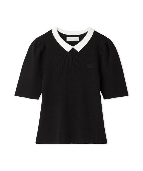 セール】シルクブレンド衿付きニットプルオーバー（ニット/セーター