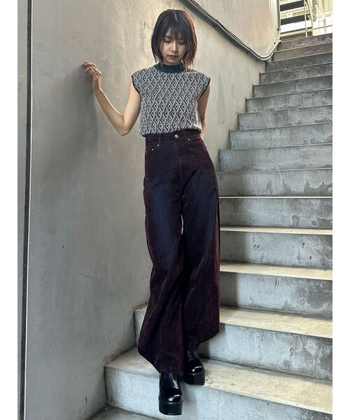 セール】フロッキーバレルレッグデニム【セット販売対象】（デニム