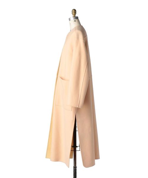 Drawer（ドゥロワー）の「Drawer ウールシルクノーカラーリバーコート