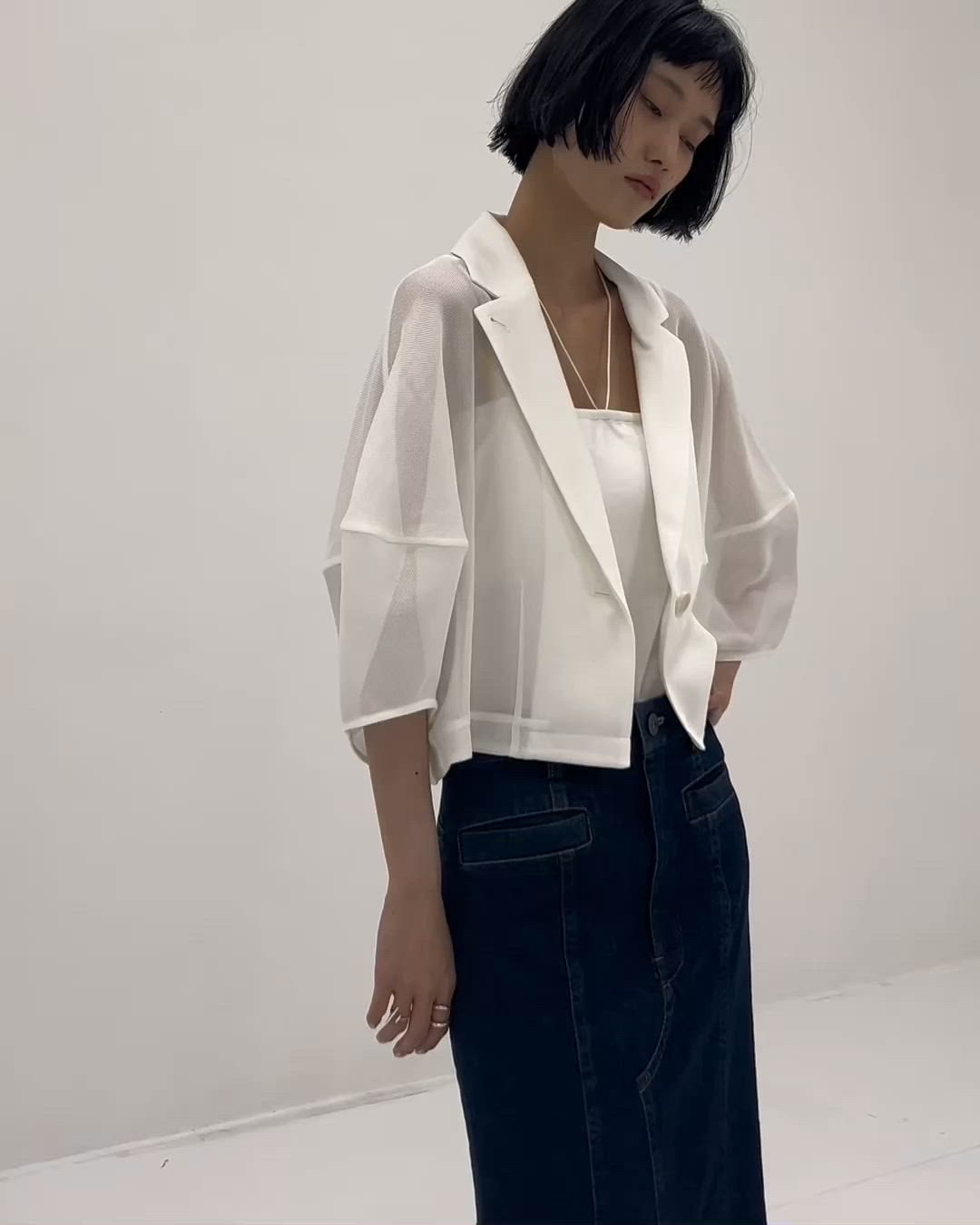 CLANE/クラネ】MESH LANTERN JACKET/メッシュランタンジャケット