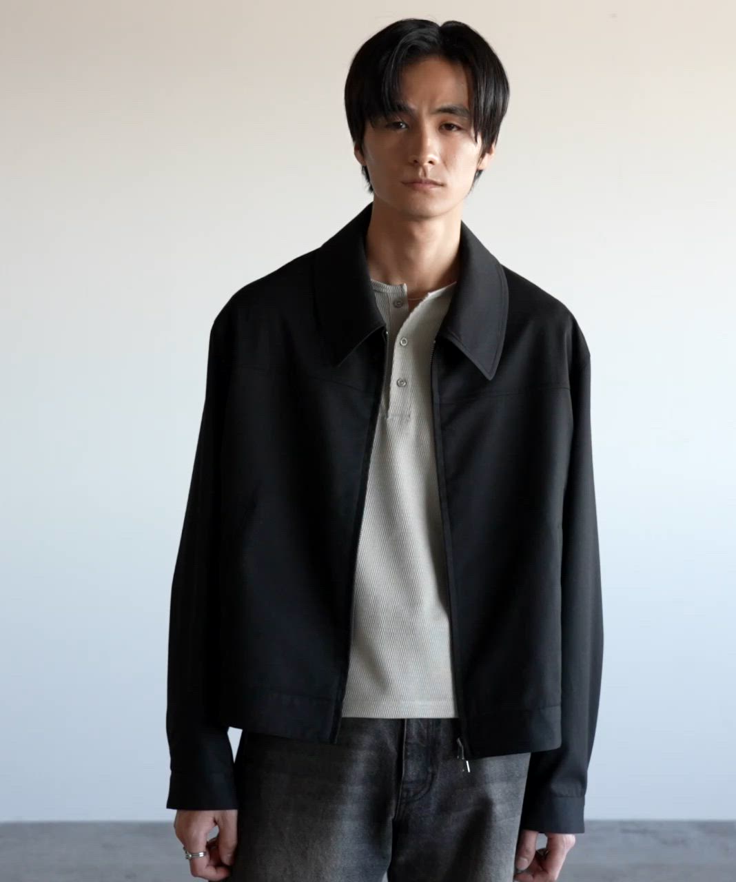 TECH WOOL GABARDINE ZIP BLOUSON【SET-UP】（ブルゾン）｜WYM LIDNM