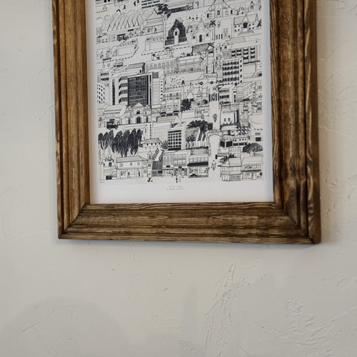 A4対応】アンティークフレーム 木製 額縁 ミラー 写真 ポスター