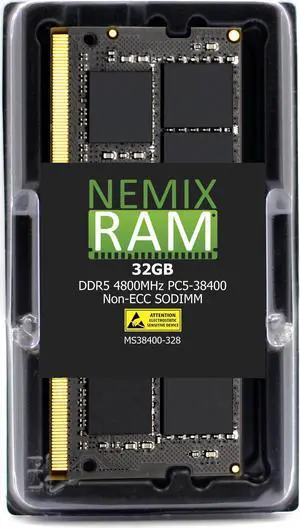 NEMIX RAM 32GB (1X32GB) DDR5 4800MHZ PC5-38400 2Rx8 1.1V CL40 262