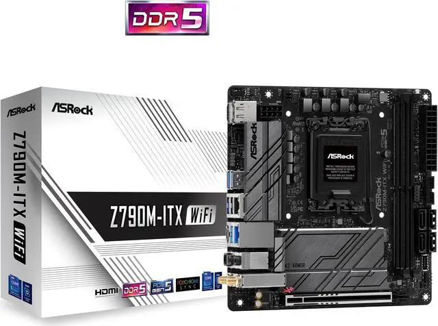 ASRock Z790M-ITX WIFI Intel LGA1700 (14th,13th,12th Gen) Mini-ITX