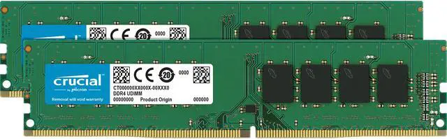 Crucial 16GB (2 x 8GB) DDR4 2666MHz DRAM (Desktop Memory) CL19 1.2