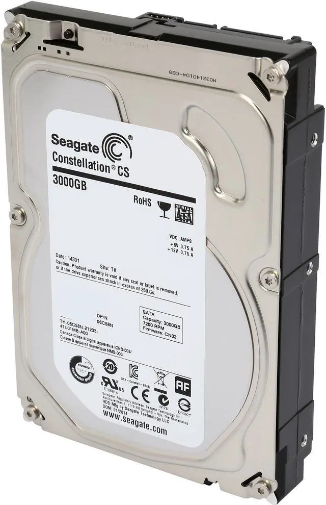 Seagate Constellation CS ST3000NC002 3TB 7200 RPM 64MB Cache SATA