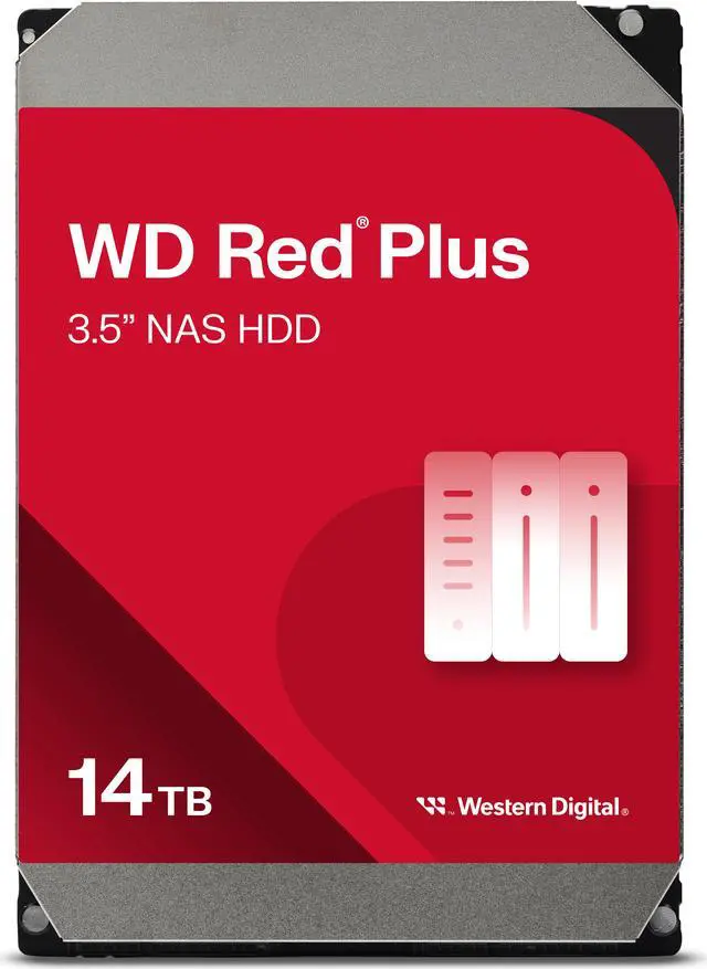 WD Red Plus 14TB NAS Hard Disk Drive - 7200 RPM Class SATA 6Gb/s