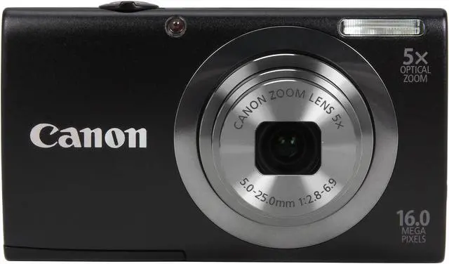 Refurbished: Canon PowerShot A2300 Black 16.0 MP 28mm Wide Angle