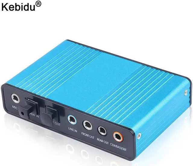 USB 2.0 Sound Card Audio Card CM6206 Chipset Channel 5.1 Sound