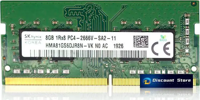 SK Hynix 8GB 1X8GB HMA81GS6DJR8N-VK DDR4 1Rx8 PC4-2666T SODIM 260