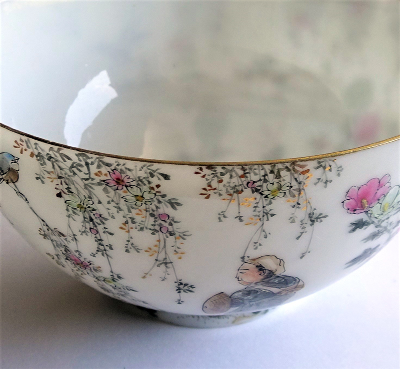 山水花鳥人物図カップ＆ソーサー | 神奈川県立歴史博物館