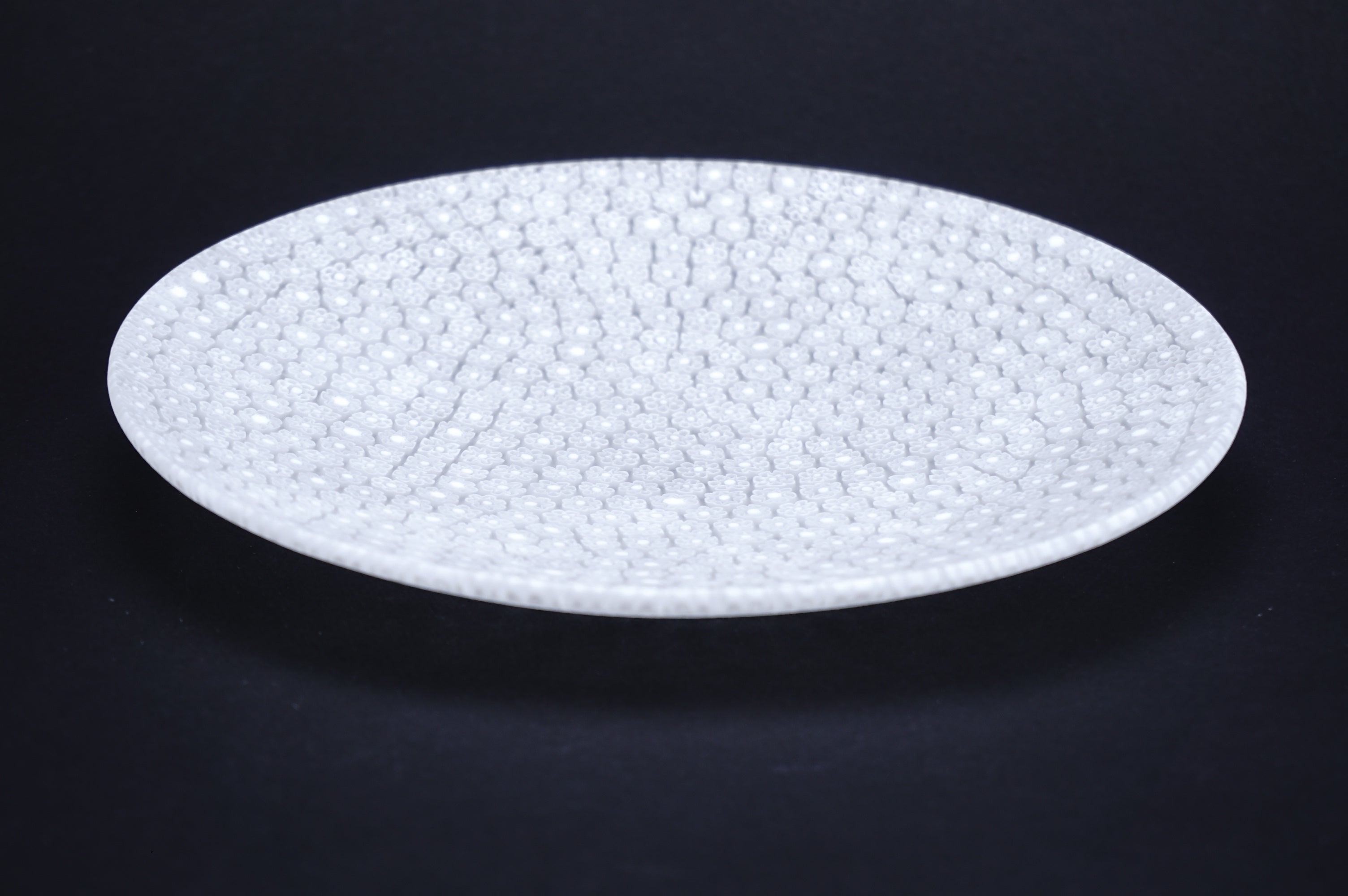 ムラーノガラス（ベネチアングラス）／Ercole Moretti 平丸皿「ブーケ