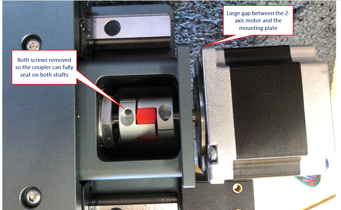 HDZ Install Issue: Z-motor won't fit with the coupler - Shapeoko