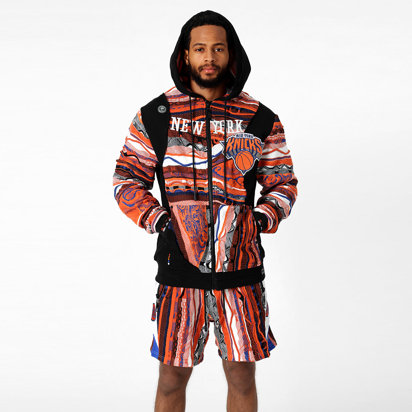 New - COOGI X NBA X Protege - Knicks Sweater Knit Basketball Shorts