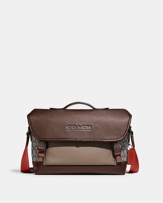 公式】COACH – コーチ | リーグ バイク バッグ シグネチャー ジャカード