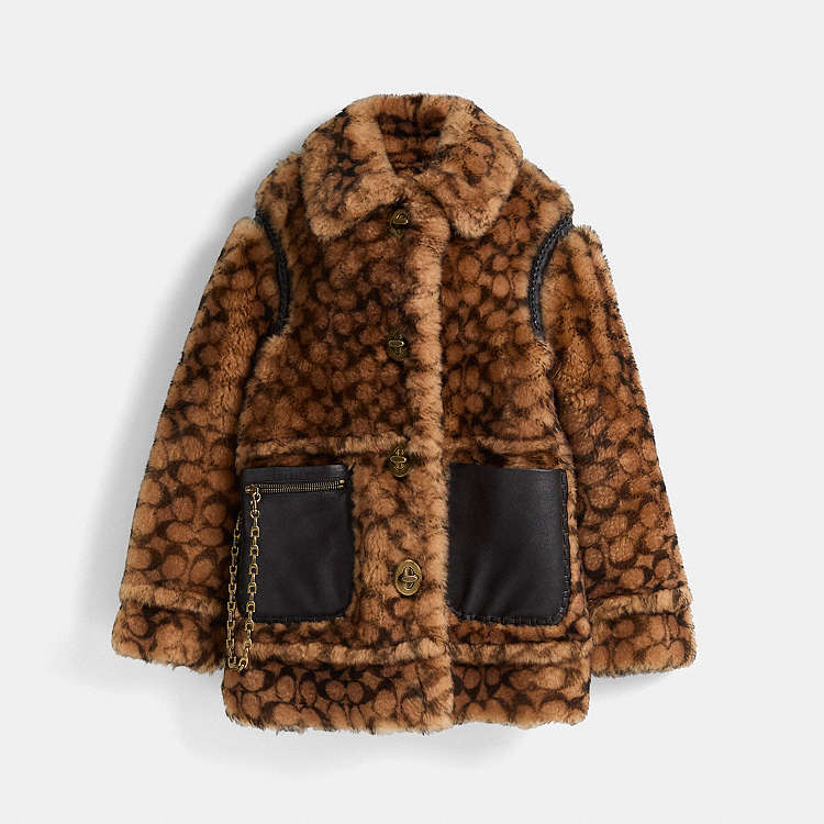 COACH® | Restored Signature Shearling Coat