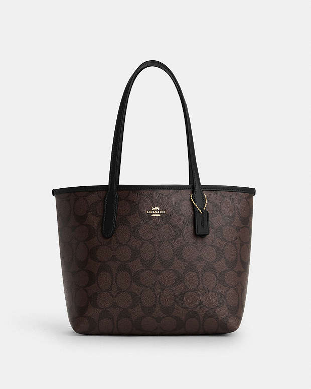 公式】コーチアウトレット | ミニ シティ トート・シグネチャー キャンバス