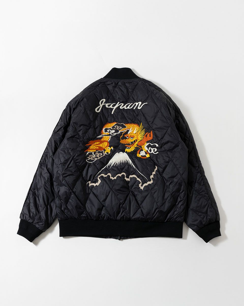 タイオン リバーシブル スカジャン ダウン ジャケット スタジャン