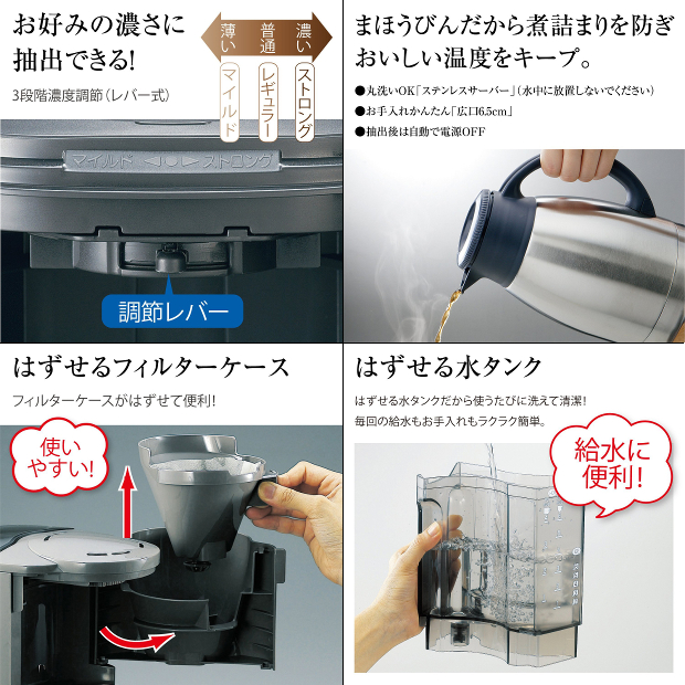 販売終了】【zojirushi/象印】コーヒーメーカー 珈琲通 EC-KT50-GD