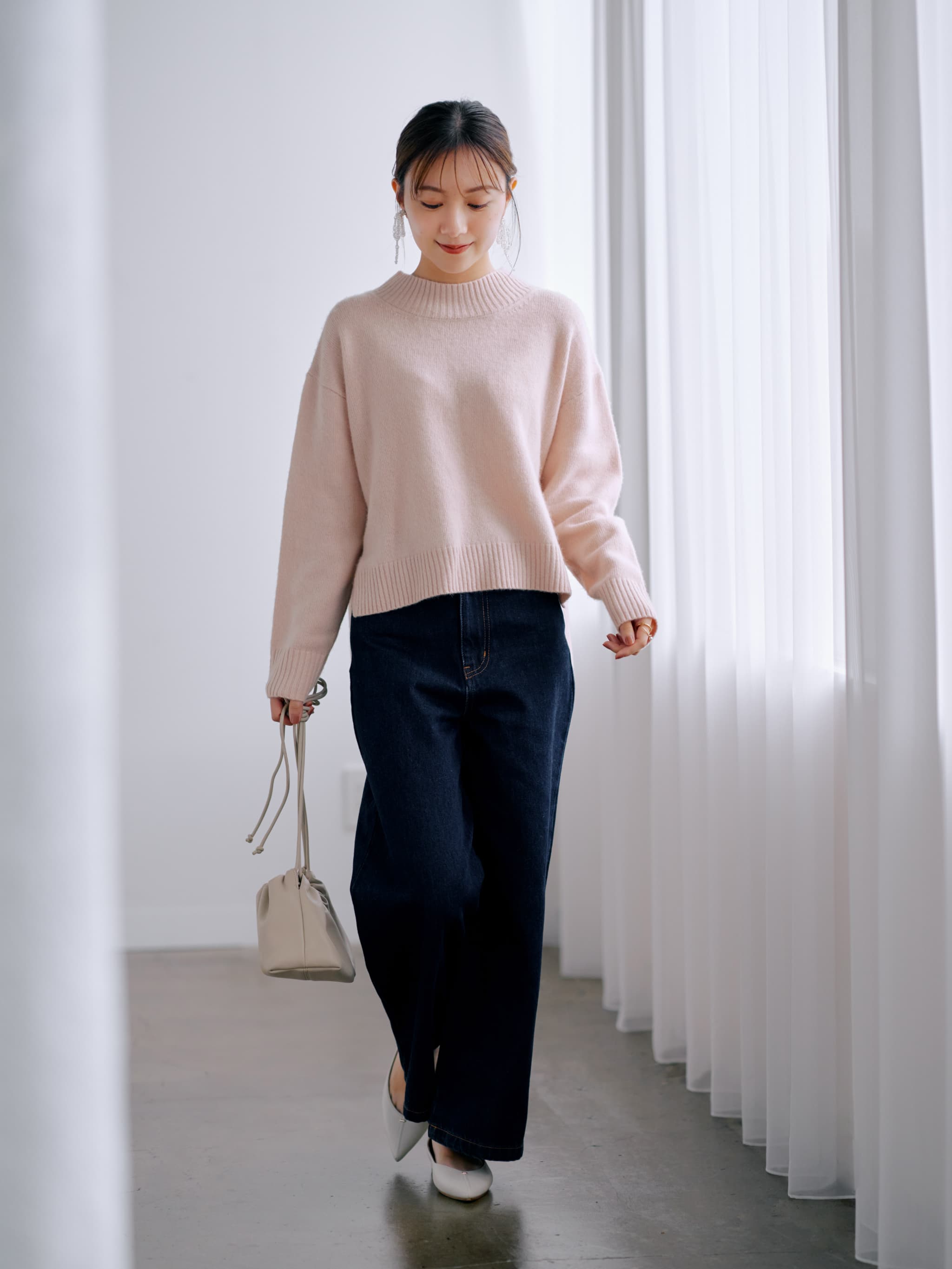 ウールカシミヤボトルネックニット | 小柄・低身長女性向け