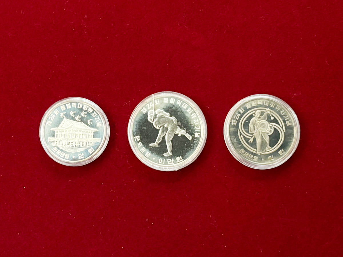 韓国】ソウルオリンピック記念プルーフ 3枚組 1983［C-0000020