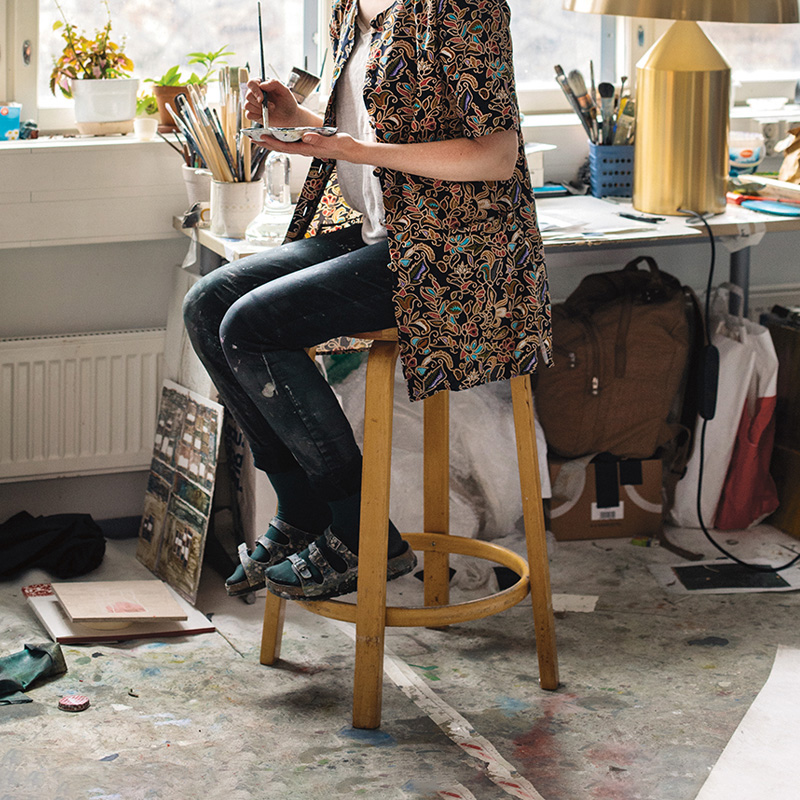 Artek（アルテック）64 バースツール ナチュラル ラッカー H 65cm