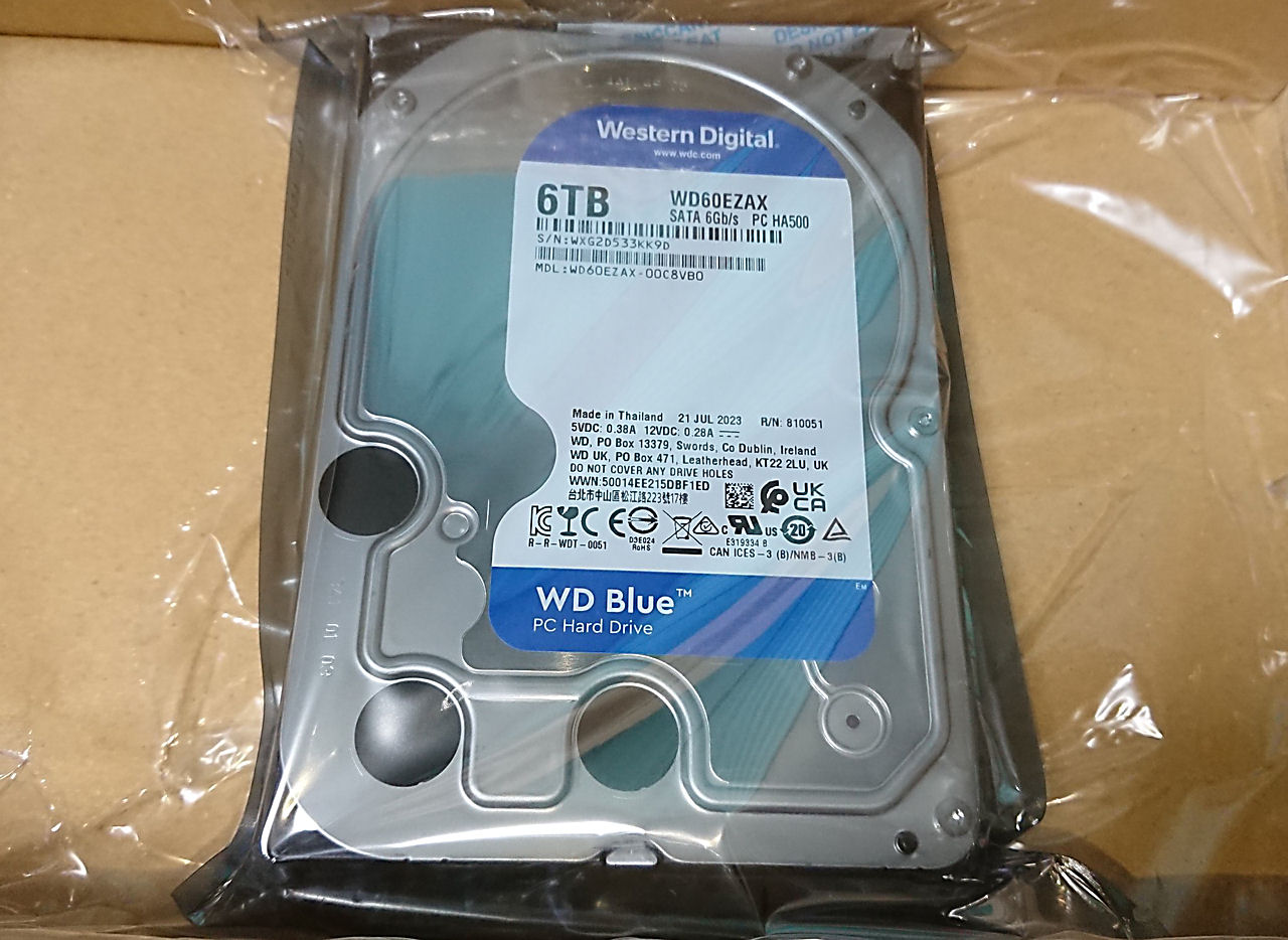 WDの6TB HDD「WD60EZAX」を購入レビュー | なんかいろいろ備忘録